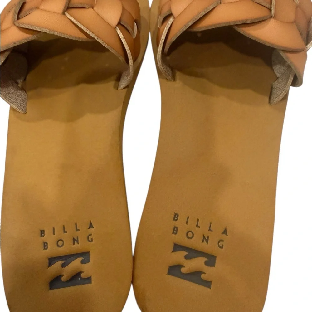 Billabong Women's Tan Braided Lana Slip on Sandals EV Foot bed Size 9.5 - Picture 4 of 6